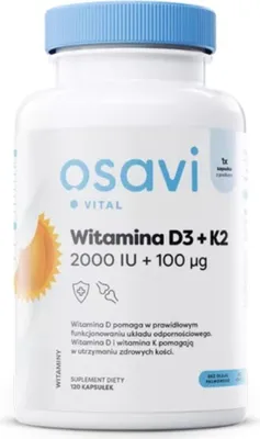 Imagen del producto de Osavi Suplementos dietéticos Witamina D3 + K2, BI8713