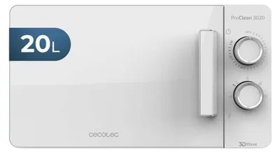 Produktbild von Cecotec 01520, Arbeitsplatte, Solo-Mikrowelle, 20 l, 700 W, Drehregler, Weiß