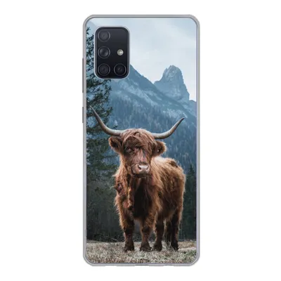 Produktbild von MuchoWow® Handyhülle Schutzhülle Hülle für Samsung Galaxy A51 5G Schottische Highlander - Tiere - Landschaft Silikon Softcase Handy Hülle - Abbildung