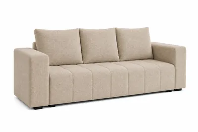 Zdjęcie produktu dla Sofa MADERA w kolorze beżowym, obita tkaniną MALMO, nowoczesna sofa z funkcją rozkładania na łóżko, wymiary: 232 × 83 x 92 cm, Obraz wygenerowany przez AI