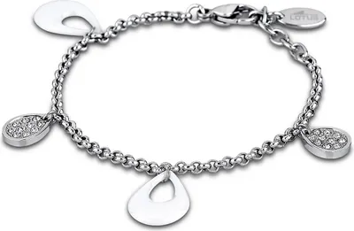 Produktbild von Lotus Style Armband Damen LS1706-2/1 Edelstahl Keramik silber weiß D2JLS1706-2-1