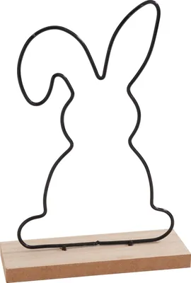 Produktbild von VBS Metall-Hase auf Holz-Sockel