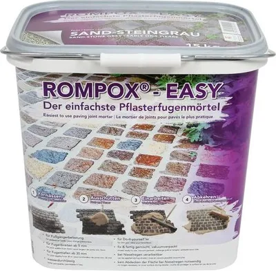 Produktbild von Romex ROMPOX-EASY Pflasterfugenmörtel Steingrau 15kg Eimer