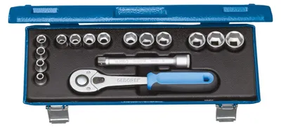 Produktbild von GEDORE 30 JMU-10 Steckschlüssel-Satz 3/8" 16-teilig 6-kant 6-19 mm, 2682885