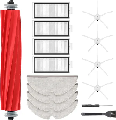 Produktbild von Q7 MAX Ersatzzubeh?r Kompatibel mit Roborock Q7/ Q7+/Q7 MAX/ Q7 MAX + Staubsauger, 1 Hauptbš¹rste, 4 Filter, 4 Wischtš¹cher, 4 Seitenbš¹rsten, 1 Bš¹rstenreinigungswerkzeug -Fš¹r Roborock q7 max zubeh?r
