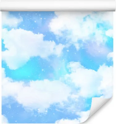 Produktbild von 10m VLIES TAPETE Rolle Himmel Wolken Ornamente Sterne Kosmos Nacht XXL