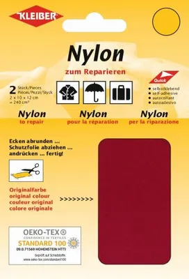 Produktbild von KLEIBER Nylon-Flicken selbstklebend dunkelrot 2 Stück