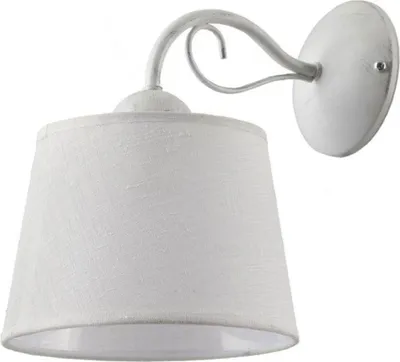Obrázok produktu pre Nástenná lampa KAMELIA, biela, 1xE27x20W, látka, rozmery: 28x20x26 cm, IP20, Jupiter