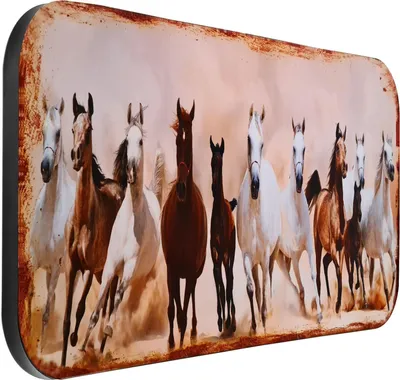Produktbild von Moritz Blechschild XXL Pferde Bauernhof 100 x 46,5 Vintage Retro Nostalgie Metall Dekoration