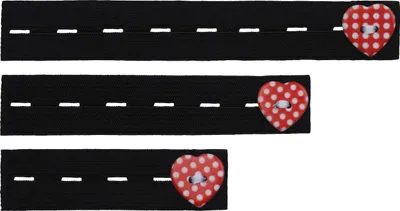 Produktbild von Be Mammy Damen Hosenerweiterung Gummi 3er Pack BE20-126 (Schwarz/Rot, One Size)