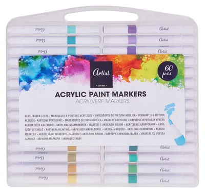 Productafbeelding van Set acrylmarkeerstiften - 60 stuks.