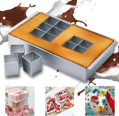 Productafbeelding van Bakvormen met antiaanbaklaag - Verstelbaar - Zilver - 1 stuk