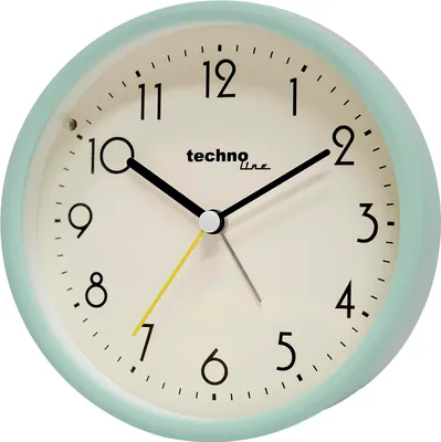 Produktbild von Technoline Model R, Wand, Quarzuhr, Rund, Beige, Mintfarbe, Akku, AA