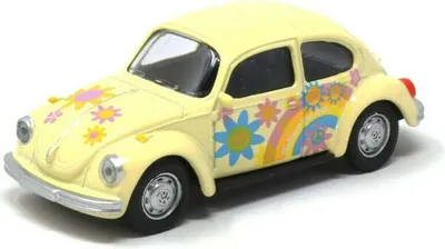 Produktbild von Norev 310518 VW Käfer "Peace and Love" gelb 1973 Maßstab 1:64 Modellauto