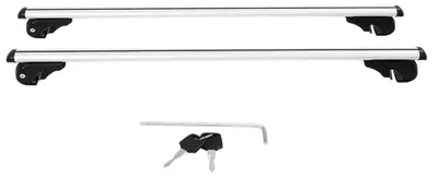 Produktbild von 120 cm Aluminiumlegierung Universal Silber Auto Dachträger Querstange Abschließbare Schiene Gepäckträger