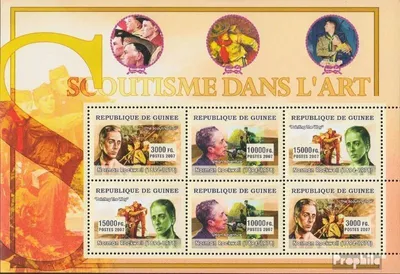 Produktbild von Briefmarken Guinea 2007 Mi 4809-4811 Kleinbogen (kompl. Ausgabe) postfrisch Scouting in der Kunst