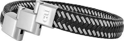 Produktbild von cai Armband Leder schwarz 21cm + Verlängerung