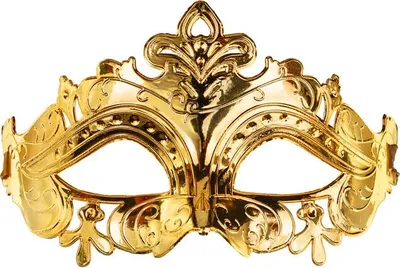 Immagine prodotto di Maschera di carnevale, 17x9 cm, oro scuro