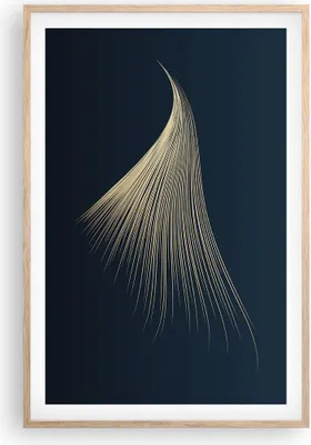 Produktbild von Gerahmtes Poster - Rahmen in heller Eiche - Golden Borsten Abstraktion - 61x91,5 cm - Wand Bild - Wanddeko - Wandbilder - Kunstposter - Wandposter - Bilderrahmen - Bilder - Kunstdruck P2NPA61x91-4734