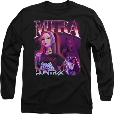 Obrázek produktu pro K-Pop Demon Hunters - "Huntr/X" Tričko pro muže/ženy Uni, dlouhý rukáv TV20419 (M) (Black)
