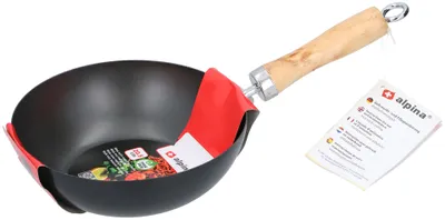 Image de alpina wok pan - sans  - Ø 20 CM - antiadhésif - céramique/ halogène/ gaz/ électrique