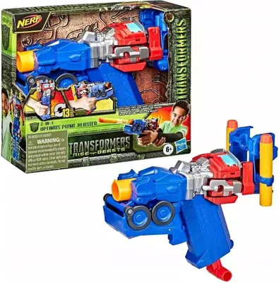Zdjęcie produktu dla Transformers Rise of the Beasts Movie 2 in 1 Optimus Prime Blaster, 6 lat(a), Plastik, Niebieski, Czerwony, Srebrny, Żółty