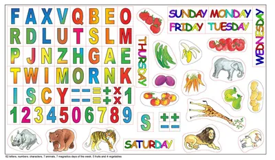 Produktbild von Magnetbuchstaben Zahlen Englisch 85 Teile