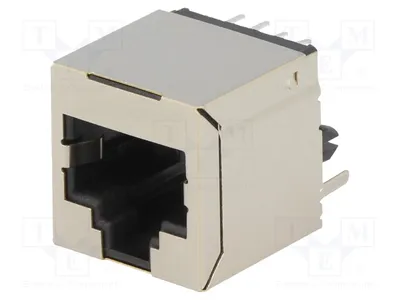 Image de 1 x Connecteur : 8P8C RJ45, Catégorie 5, blindé, traversant, broches : 8, droit, référence : RJJS-88-142-E1V