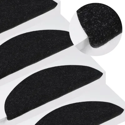 Produktbild von Stufenmatten Selbstklebend 15 Stk. 56x17x3 cm Schwarz