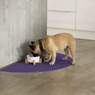 Immagine prodotto di SANOZOO® - Tappeto per ciotole, Oeko-Tex, semitondo 80 x 160 cm Viola