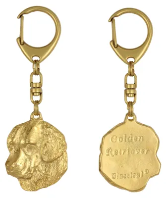 Produktbild von Art-Dog Schlüsselanhänger Golden Retriever – vergoldet