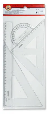 Produktbild von Geometrie- Set Groß / 30 cm Lineal 4 Teile
