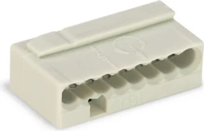 Image de Borne de connexion Wago MICRO à 8 pôles, max. 0,8 mm², gris clair, paquet de 50 pièces.