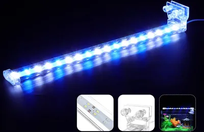 Image de 3/6/9/12W LED Aquarium Clip Lumière Poisson Réservoir Lumière Plante Aquatique Décor 110-240V - 6W