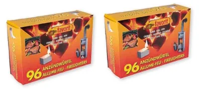 Immagine prodotto di FAVORIT 2er Set Anzündwürfel  für Grill Kamin (2 x 800 g Karton)