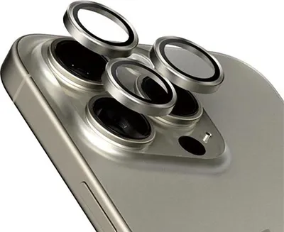 Image de PanzerGlass ® Hoops® Titanium Camera Lens Protector Natural iPhone 15 Pro | 15 Pro Max