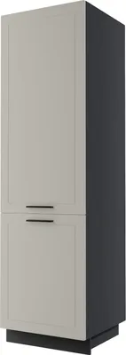 Produktbild von Vorratsschrank KVANTUM Q-D14/DP/60/207 2-türig 60cm Korpus- & Frontfarbe wählbar,vanille matt,schwarz