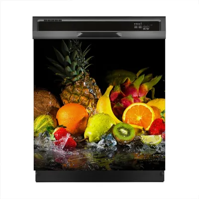 Produktbild von Aufkleber sticker 60x60 cm Dekorative folie Spülmaschine - Farbige Früchte