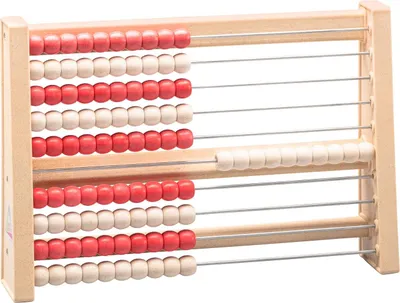 Produktbild von 100`er Rechenrahmen rot/weiß, Abakus, student`s abacus, System "Oehl" ReWood®