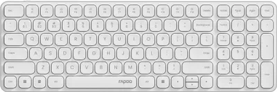 Obrázok produktu pre Rapoo E9310M, Plná veľkosť (100 %), Bezdrôtový, RF Wireless + Bluetooth, QWERTZ, Biela