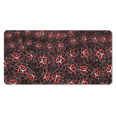 Produktbild von MuchoWow® Mauspad Mousepad Pantherdruck - Rot - Pelz 60x30 cm - Mousepads - Maus Mat - Pad - Mausunterlage - Nachhaltig