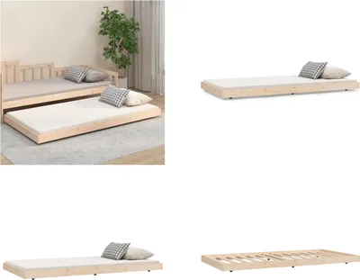 Produktbild von vidaXL Massivholzbett 80x200 cm Kiefer - Bettrahmen - Bettgestell - Bett - Schlafzimmerbett