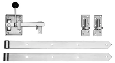 Produktbild von Komplettes Gartenzaun-Set - Holzumzäunung - Gartentor - Verzinkt - Wetterbeständig
