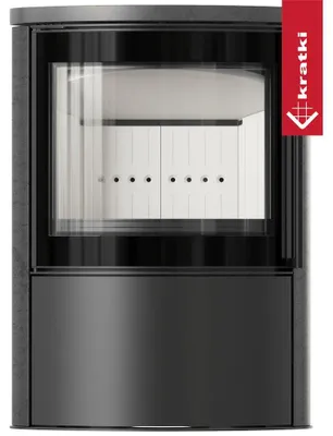 Produktbild von BJORN Ø 150 7 kW freistehender Stahlofen Hochdekorative GRAFITE SATIN Speicherkeramik; Keramikabdeckung; mit Verschlussmechanismus