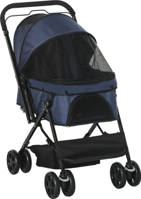 Obrázek produktu pro PawHut kočárek pro psy kočárek pro malé psy a kočky kočárek pro kočky Oxford Blue 76,5 x 52 x 95 cm