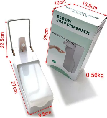 Produktbild von Wandmontierter Seifenspender, 1000 ml manueller Spender Ellenbogendruck-Duschgel-Flüssigkeitshalter für Home-Office-Restaurant