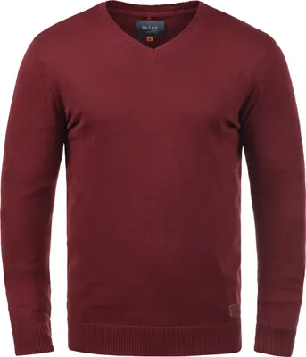 Produktbild von Blend BHLasse Herren Strickpullover Feinstrick Pullover mit V-Ausschnitt Baumwollmischung Regular fit