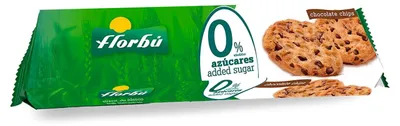 Produktbild von Kekse mit Schokoladenstückchen, ohne Zuckerzusatz, 120 g - FLORBU