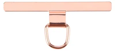 Image de Lanière métallique en forme de T pour smartphone - Anneau de fixation rose