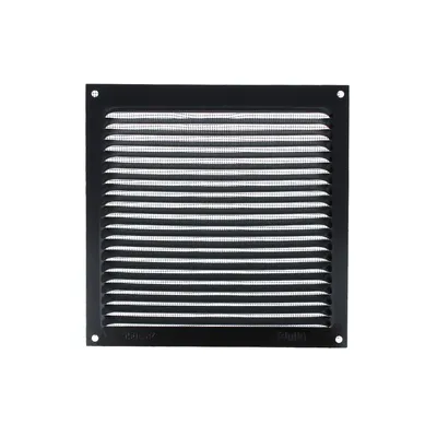 Produktbild von Aluminium Insektenschutzgitter Schwarz Lüftungsgitter Moskitonetz Be- Entlüftungsgitter 170x170mm